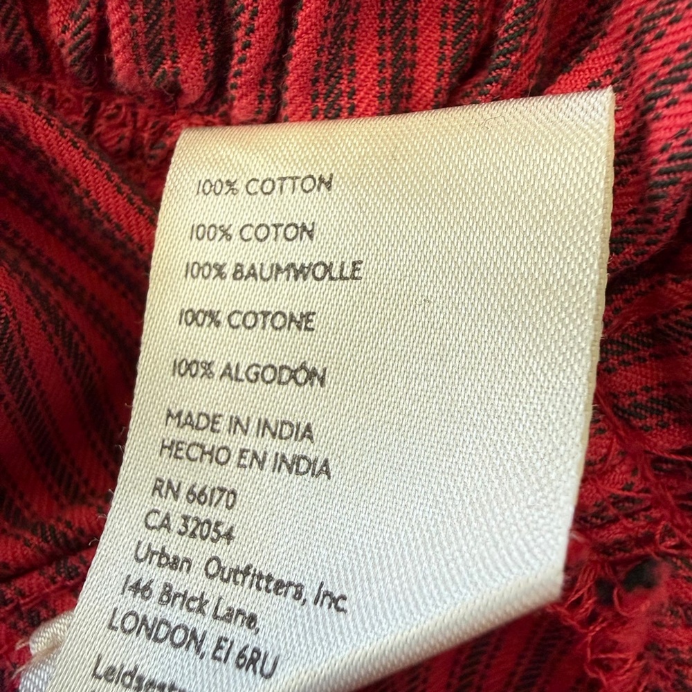 We The Free Raspberry Red Ruffled Button-Down Shirt - Picture 7 of 7